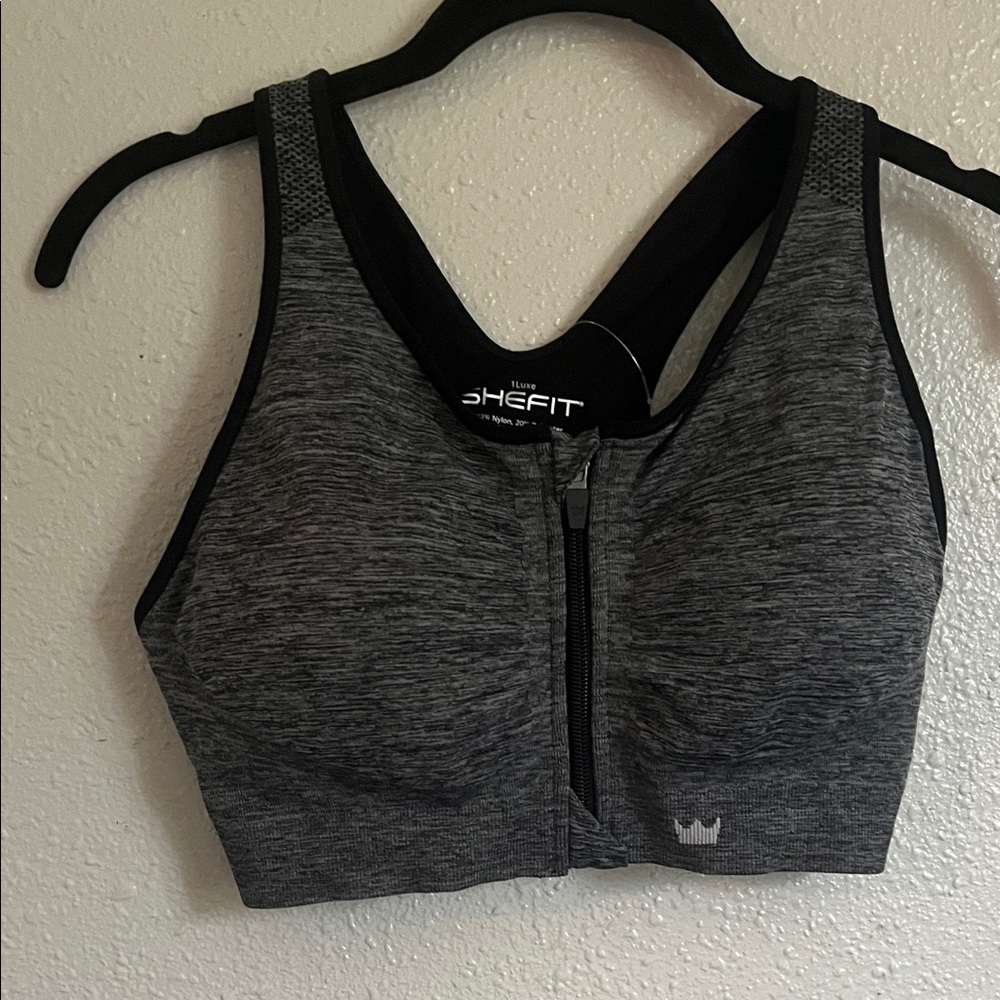 SHEFIT Heather Gray Sports Bra